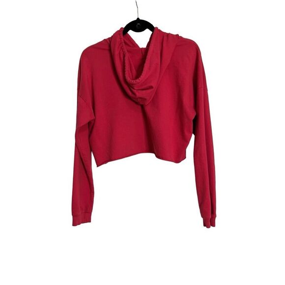 Hardwood Classics NBA Hoodie Womens Size Large Red Chicago Bulls Cropped Hoodie - Picture 2 of 8